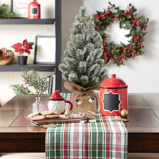 Sapin De Table Artificiel Décofêtes 28 Cm - Doré Avec Pommes De Pin