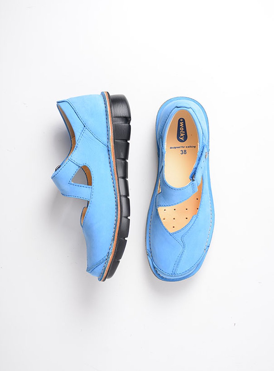 Wolky Bandschoenen Cordoba Hemelsblauw Nubuck