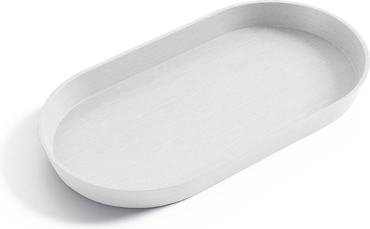 Ecopots Saucer Oval - Pure White - 28,4 x 15,4 x H2,4 cm - O