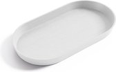 Ecopots Saucer Oval - Pure White - 28,4 x 15,4 x H2,4 cm - Ovalen witte onderschotel