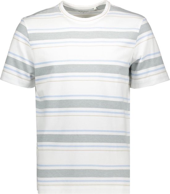 Tom Tailor T-shirt Gestreept T Shirt 1040901xx10 35043 Mannen Maat - L