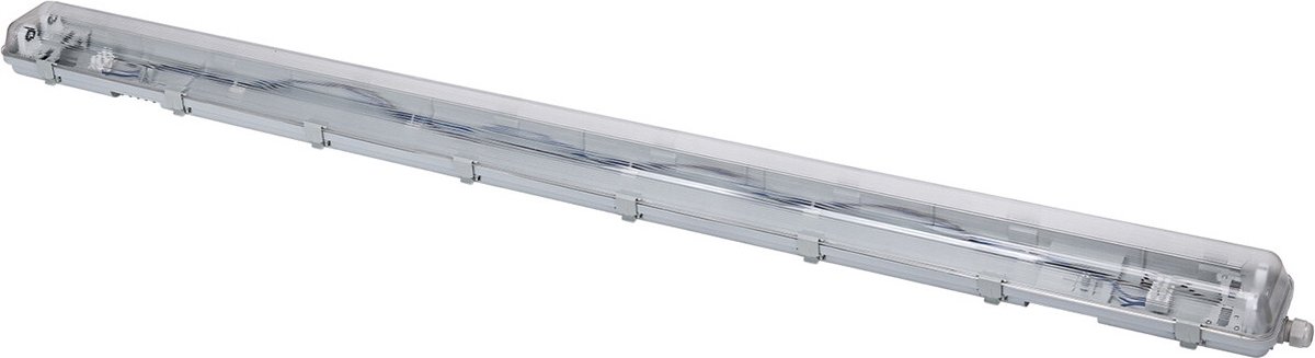 Velvalux LED Waterdichte TL Armatuur - Velvalux Strela - 150cm - Dubbel - Koppelbaar - Waterdicht IP65 Grijs