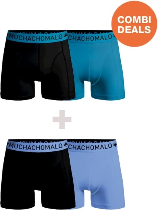 Muchachomalo Heren Boxershorts - 2+2 Pack - Maat L - 95% Katoen - Mannen Onderbroeken
