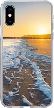 Geschikt voor iPhone X hoesje - Het strand bij Domburg - Siliconen Telefoonhoesje