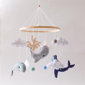 Bébé Mobile pour bébé Ocean Whale - Feutre et Bois - Cradle Mobile - Cadeau de maternité