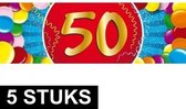 5x 50 ans autocollants - Abraham / Sarah - Stickers anniversaire / Jubilé - 50 ans de décoration / décoration de fête