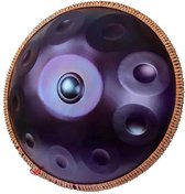 Handpan - D Mineur, 55cm, 440Hz, 10 Noten - Celtic Design - Inclusief Standaard en Tas - Ideaal voor Muziek, Meditatie en Educatie - Violet Kleur