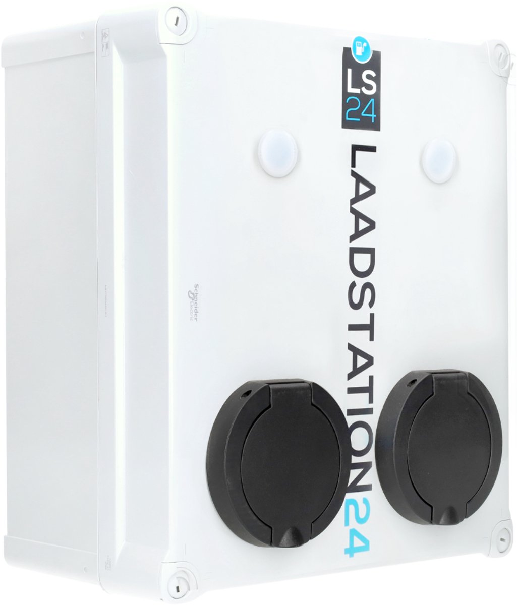 LS24 laadpaal 2x 22kW type 2 socket - wit (8718924263327)