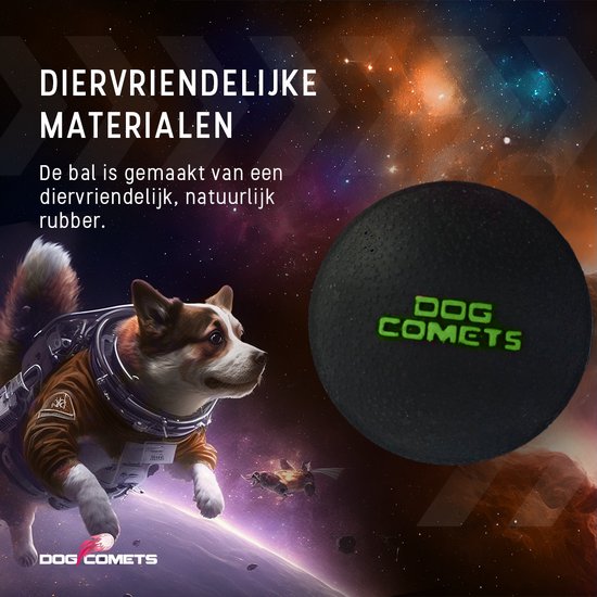 Dog Comets Ball Stardust 6 cm - Natuurlijk rubber - 1 stuk