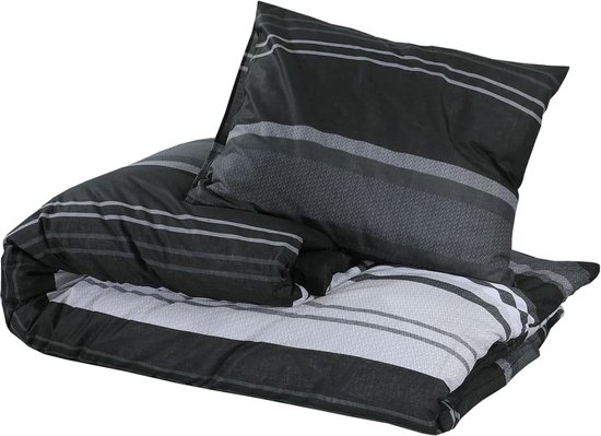 Parure de lit vidaXL - 220 x 240 cm - Zwart et Wit