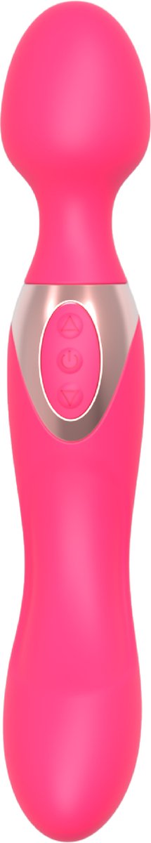 Goedkoopste Cupitoys® Wand vibrator met dildo - 2 in 1 - 22,2cm - Roze - 10 standen - Vibrators voor vrouwen en mannen - Sex toys voor vrouwen en mannen