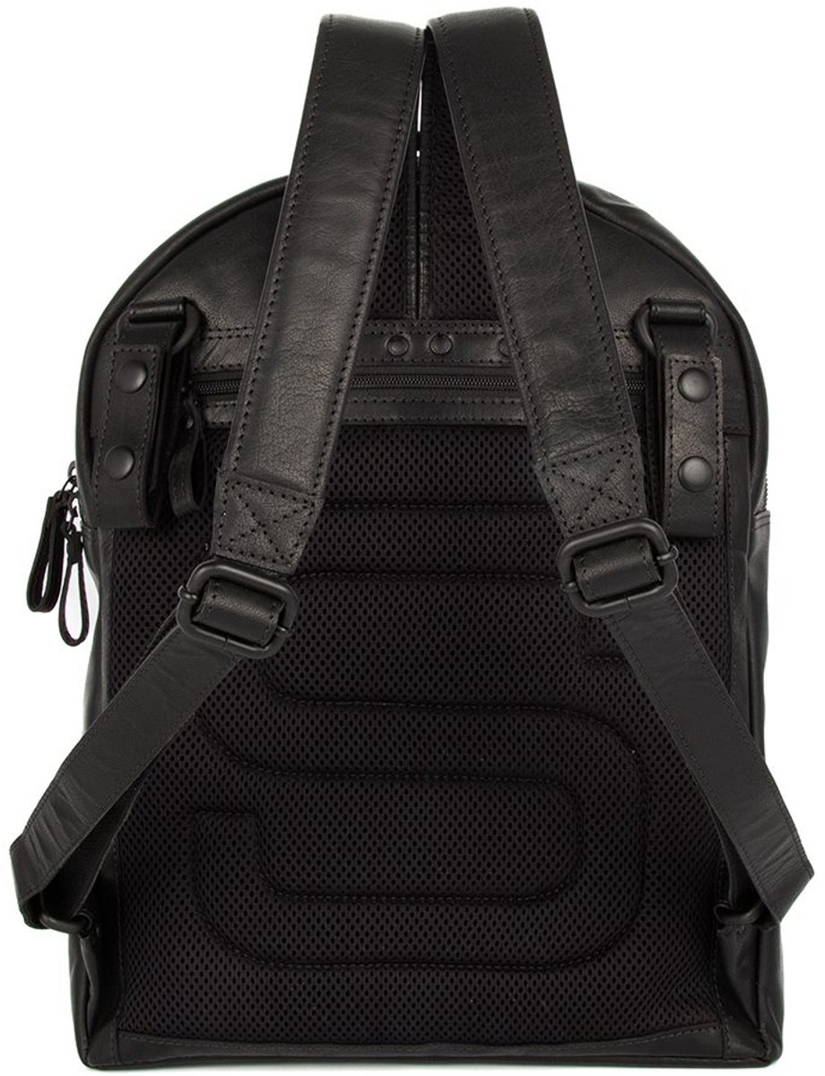Leren Luiertas / Rugzak - 15 inch - Chicago - Zwart – foto 5