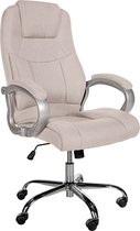 CLP XL Apoll Bureaustoel - Voor volwassenen - Ergonomisch - Met armleuningen - Stof - creme