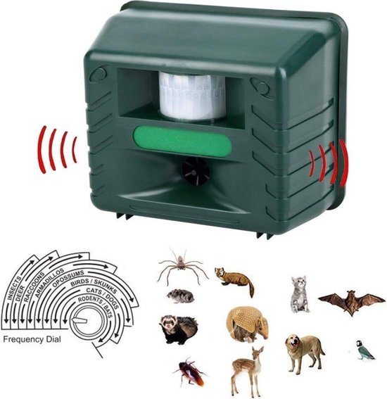 Foto: Equivera kattenverjager kattenverjager op batterij 100 diervriendelijk tuin ultrasone verjagers katten verjager kattenschrik kattenverjager voor de tuin