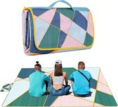 Picknickdeken, opvouwbare waterdichte zandmat, 150 x 200 cm, extra grote picknickdeken, outdoor mat stranddeken voor kamperen, wandelen, reizen, familie, concerten