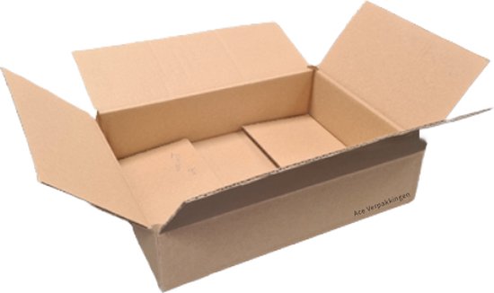 Ace Verpakkingen - Amerikaanse vouwdoos - 305 x 220 x 70mm - 25 stuks - kartonnen doos - webshopdoos - verzenddoos - e-commerce - webwinkeldoos - geschikt voor PostNL / DPD / DHL
