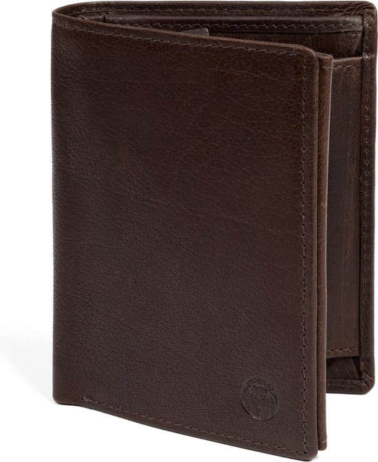 Portefeuille Montreal en cuir vintage marron anti RFID