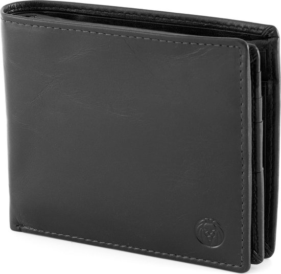 Portefeuille en cuir noir Tommy Jasper