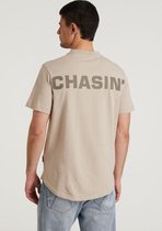 Chasin' T-shirt T-shirt afdrukken Logo Taupe Maat XL