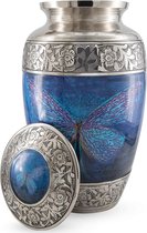 XXL As Urn - 2.2 Liter - Crematie Urn - Uniek - Voor Huisdieren of Menselijk As - Crematie As - Mini Urn - Decoratie Urn - Perfect Butterfly