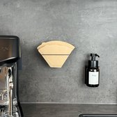 Filterzakken, houder voor koffiefilter, houder, wandhouder, koffiefilter, maat 2-4, zelfklevend, zwart