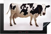 KitchenYeah® Inductie beschermer 81.6x52.7 cm - Koe met een bel op witte achtergrond - Kookplaataccessoires - Afdekplaat voor kookplaat - Inductiebeschermer - Inductiemat - Inductieplaat mat