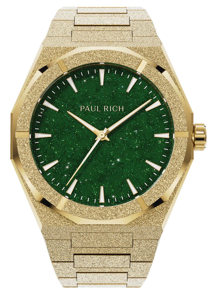 Paul Rich Frosted Star Dust II Gold Green FRSD208 horloge