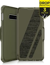 ITSkins Telefoonhoesje geschikt voor Samsung Galaxy S10e Hoesje | ITSkins SpectrumFolio Bookcase - Kaki | Groen