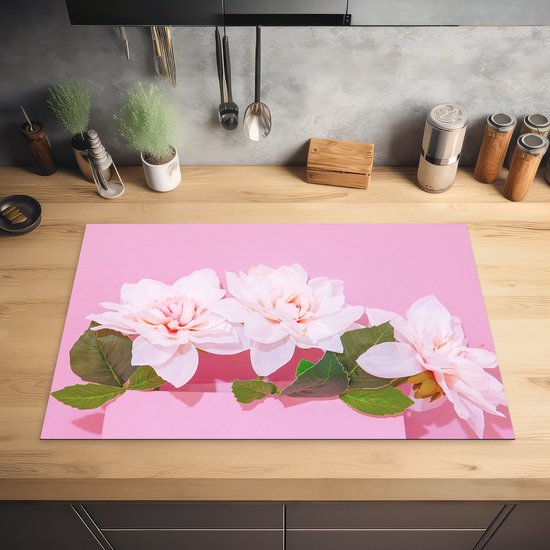 KitchenYeah® Inductie beschermer 81.2x52 cm - Bloesem - Zomer - Roze - Kookplaataccessoires - Afdekplaat voor kookplaat - Inductiebeschermer - Inductiemat - Inductieplaat mat