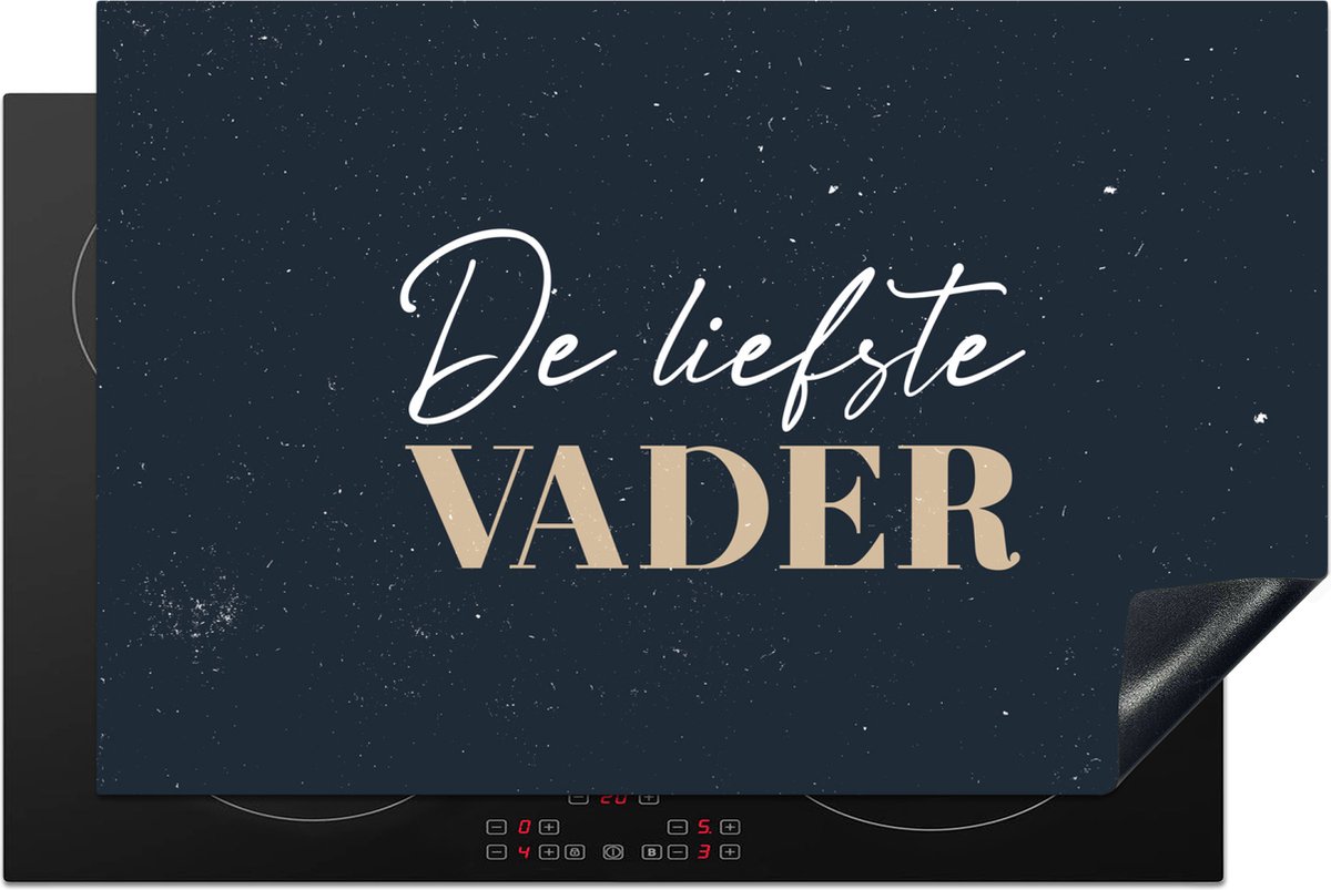 KitchenYeah® Inductie beschermer 81.2x52 cm - Vaderdag geschenk - Vader - Quote - De liefste vader - Spreuken - Kookplaataccessoires - Afdekplaat voor kookplaat - Inductiebeschermer - Inductiemat - Inductieplaat mat