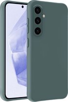 Hoesje Geschikt voor Samsung A35 Hoesje Siliconen Case Hoes - Hoes Geschikt voor Samsung Galaxy A35 5G Hoes Cover Case - Donkergroen