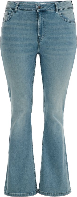 WE Fashion Dames high rise flared jeans met comfort stretch - Curve