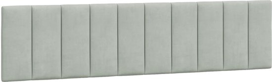vidaXL-Coussin de tête de lit-200-cm-velours-gris clair