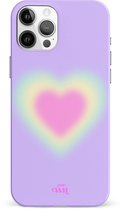 xoxo Wildhearts Daydreamer Double Layer - Hoesje geschikt voor iPhone 11 Pro hoesje - Dames hoesje geschikt voor iPhone 11 Pro - Kleurrijk hoesje geschikt voor iPhone 11 Pro hoesje shockproof case - Roze hoesje met hartje