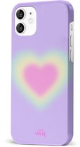 xoxo Wildhearts Daydreamer Single Layer - Hoesje geschikt voor iPhone 12 hoesje - Dames hoesje geschikt voor iPhone 12 - Kleurrijk hoesje geschikt voor iPhone 12 hoesje shockproof case - Roze hoesje met hartje