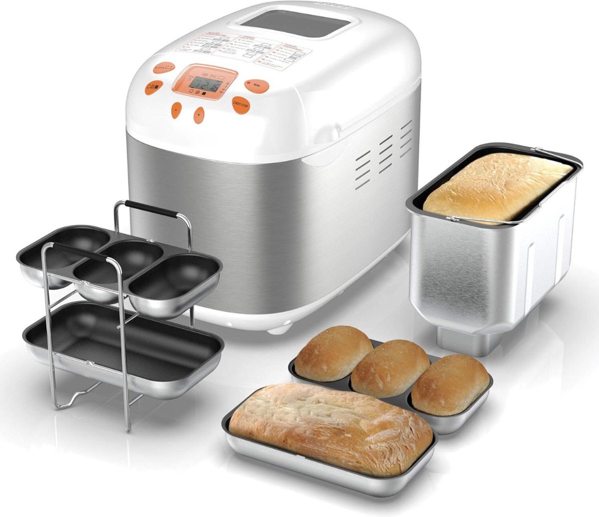 Broodbakmachine - Broodmachine - Meerdere Progamma's - Timer - Volledig Automatisch - Makkelijk te Gebruiken - Merkloos