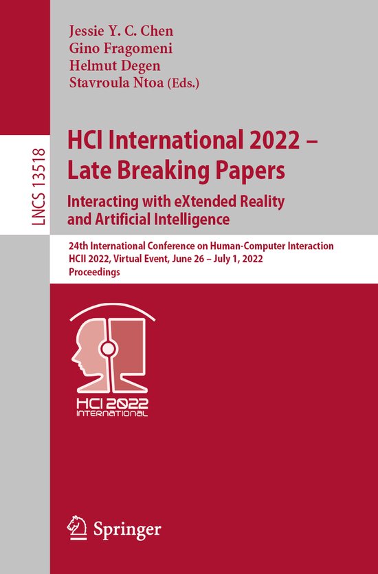 Lecture Notes in Computer Science13518- HCI International 20 ... - cover
