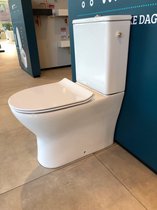 Nemo Go Tina PACK staand toilet zonder spoelrand met dunne softclose en afneembare zitting wit