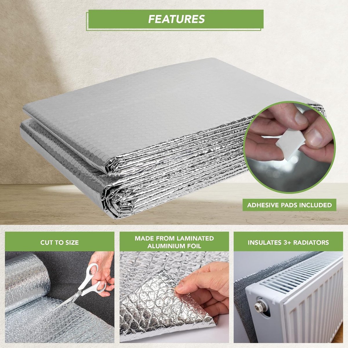 Avoid - Radiatorfolie - 50CM X 5M - Folie voor achter de Radiator