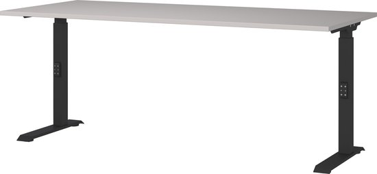 Bureau Galileo Cachemire Zwart - Hauteur 91 cm - Hauteur réglable