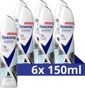 Rexona Women Advanced Protection Anti-Transpirant Spray - Invisible Aqua - met MotionSense Technologie - 6 x 150 ml