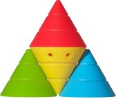 HIX - Tropical Colors, 4 cônes de construction convertibles en caoutchouc de silicone élastique, en boîte 8,2x8,2x14,3cm, 0+