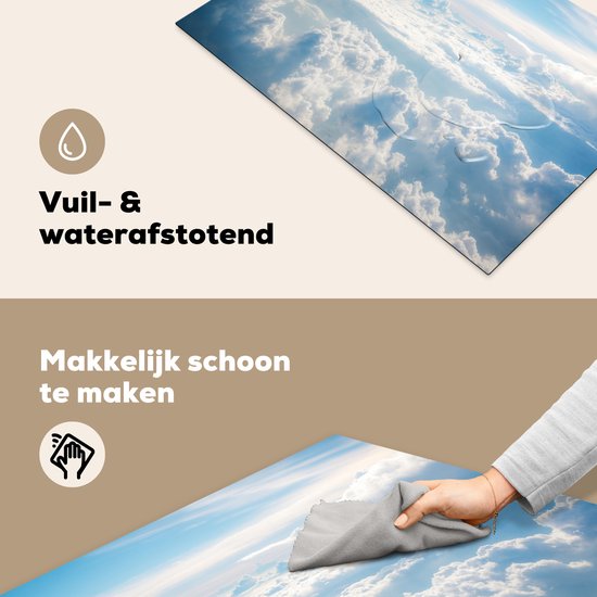 KitchenYeah® Inductie beschermer 77x51 cm - Wolkendek in de lucht - Kookplaataccessoires - Afdekplaat voor kookplaat - Inductiebeschermer - Inductiemat - Inductieplaat mat