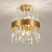 Lumidora Plafondlamp 74985 - Plafonniere - LANCELOT - 6 Lichts - G9 - Goud - Messing - Transparant - kleurloos - Glas - ⌀ 25 cm