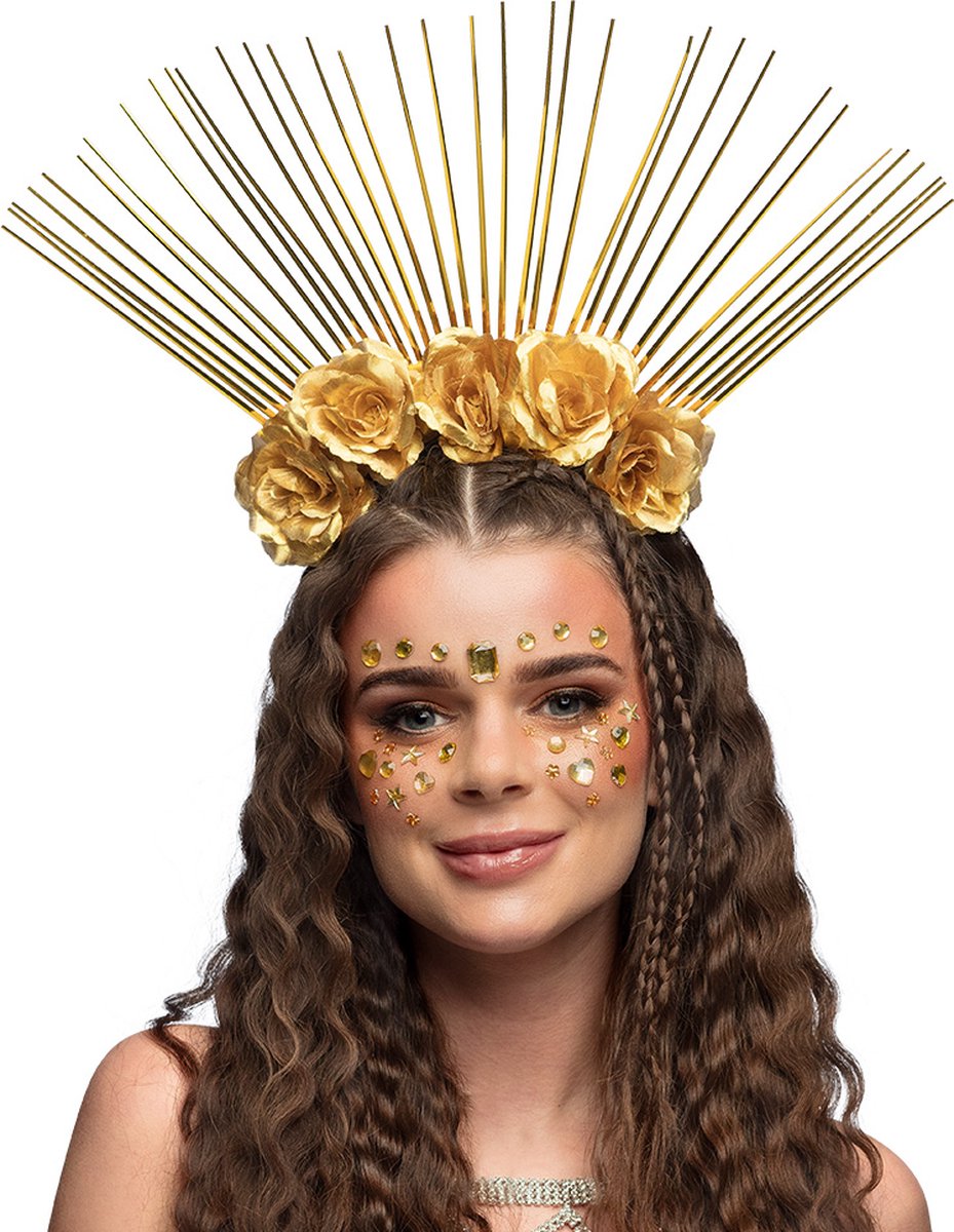 Boland - Diadeem halo kroon Nova - Één maat - Volwassenen - Vrouwen - Festival - Fantasy