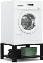 Bodo® - Wasmachine Verhoger - Wasmachine opbouwmeubel - Wasmachine verhoger met Legplank - Wasmachine Sokkel - Universeel - Zwart