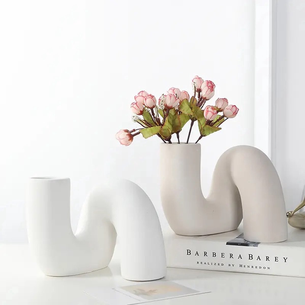 Keramische Vaas | Nordic Design | Interieur Woonaccessoires | Beige