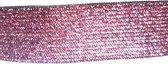 Elastiek roze 1 Meter band elastisch elastiek pink glitter taille tailleband 25mm breed voor broek naaien kleding naai fournituren hobby knutselen