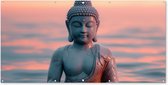 Affiche de clôture Bouddha - Image - Bouddha - Water - Art - Bouddha - 200x100 cm - Toile de jardin