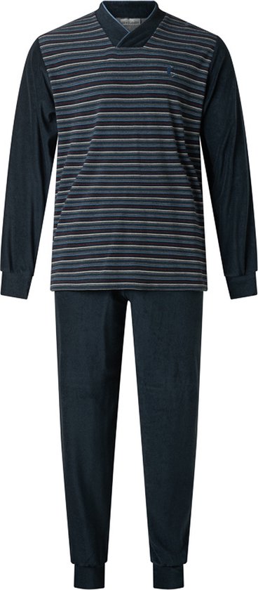 Gentlemen Badstof heren pyjama - Jeremy - XXL - Petrol